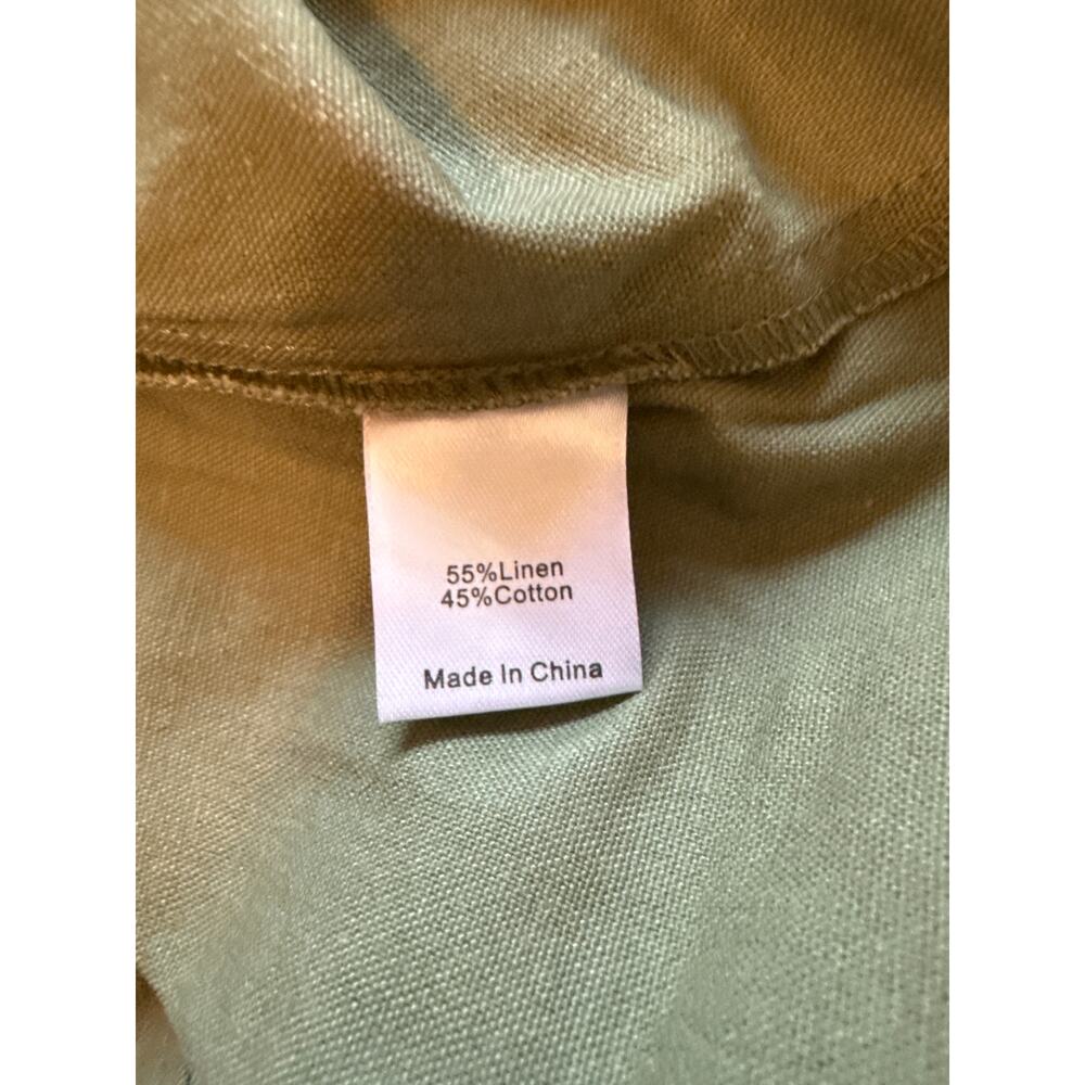 tuckernuck olive steele button up collared shirt women size small - Picture 9 of 10